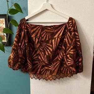 Eva Franco Shine Lace Top